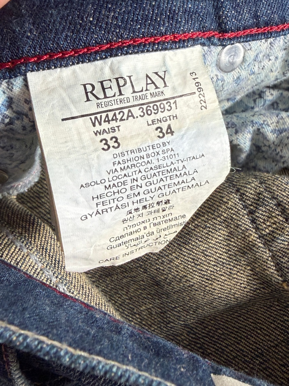 Replay Y2K Radell Low Rise Blue Faded Bootcut Jeans - Picture 9 of 9